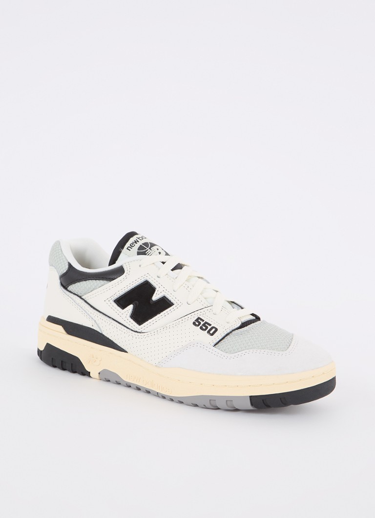 Δερμάτινα αθλητικά παπούτσια New Balance 550 με λεπτομέρειες από πλέγμα