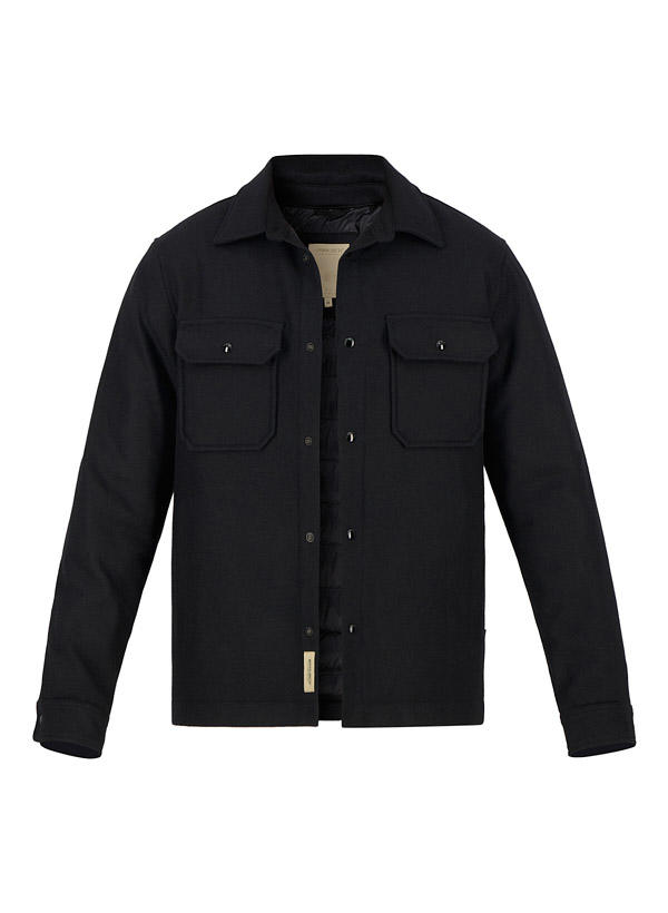 WOOLRICH, Overshirt Alaskan, Wolle, Daunen gefüttert, schwarz