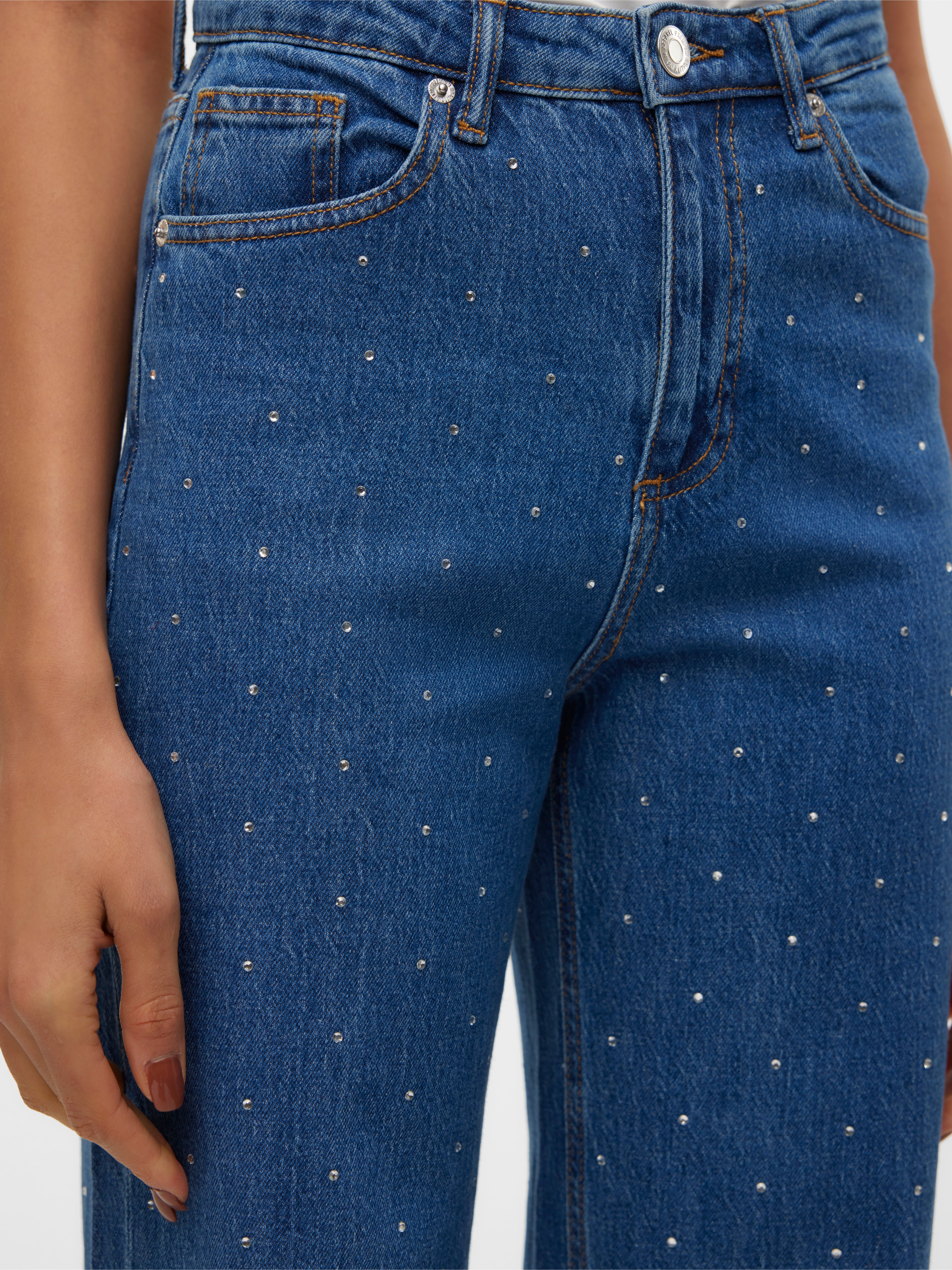 VMTESSA Hohe Taille Weit geschnitten Jeans