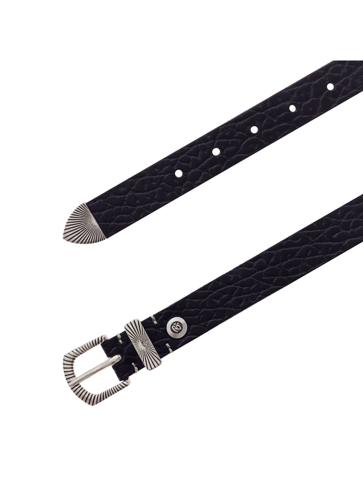 b.belt Gürtel Leder in schwarz günstig kaufen