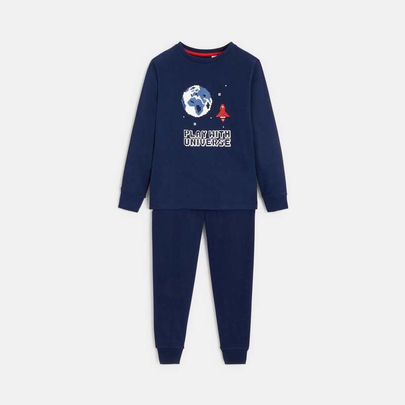 Pyjama 2 pièces motif phosphorescent marine Garçon