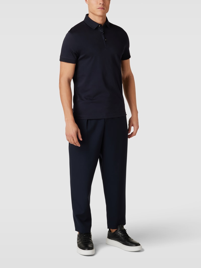 Poloshirt mit Knopfleiste in marineblau