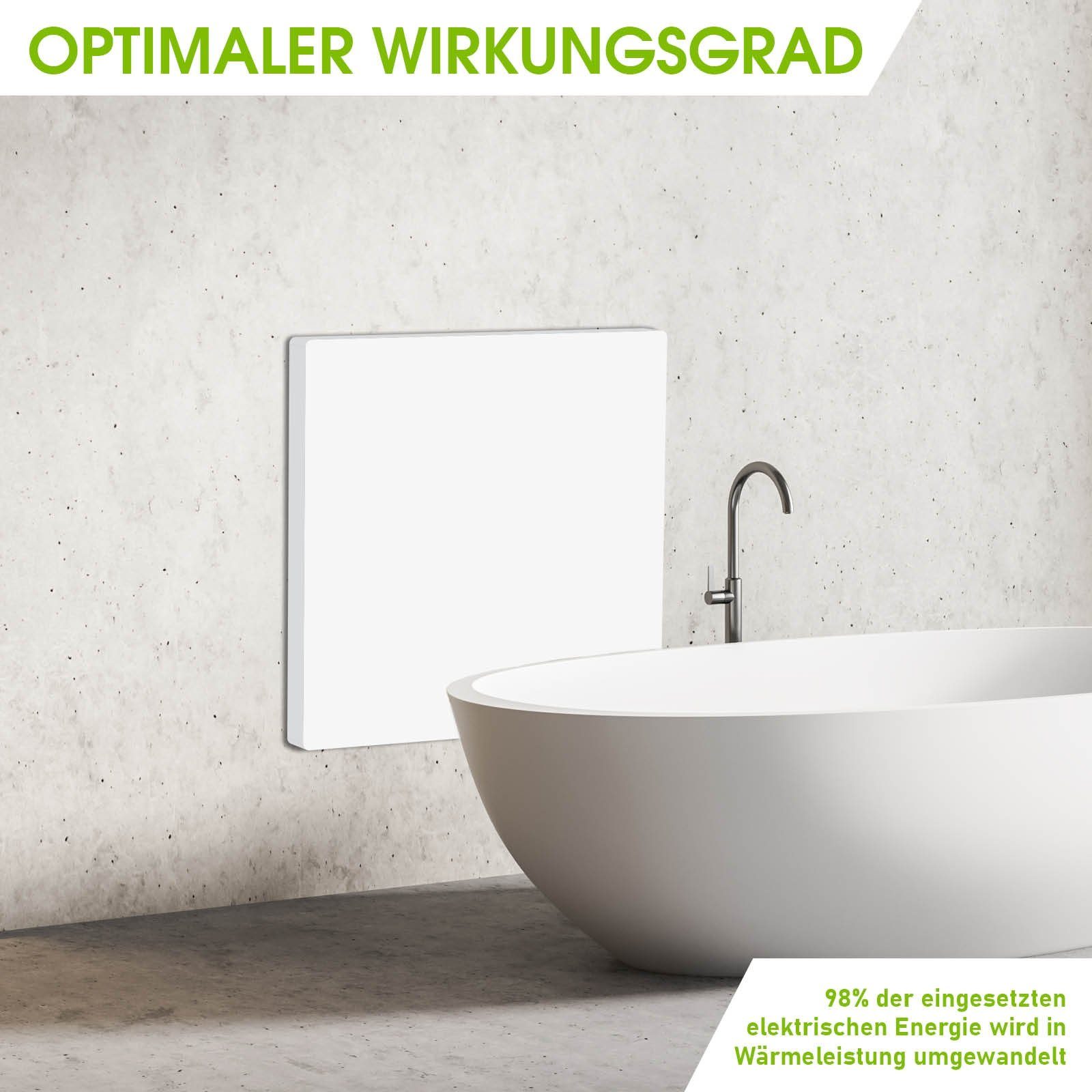 BRAST Infrarotheizung Hybridheizung mit Thermostat 600 Watt inkl. Thermostat Wandhalterungen, Made in Europe 2in1 Funktion Konvektionsheizung & Infrarotheizung