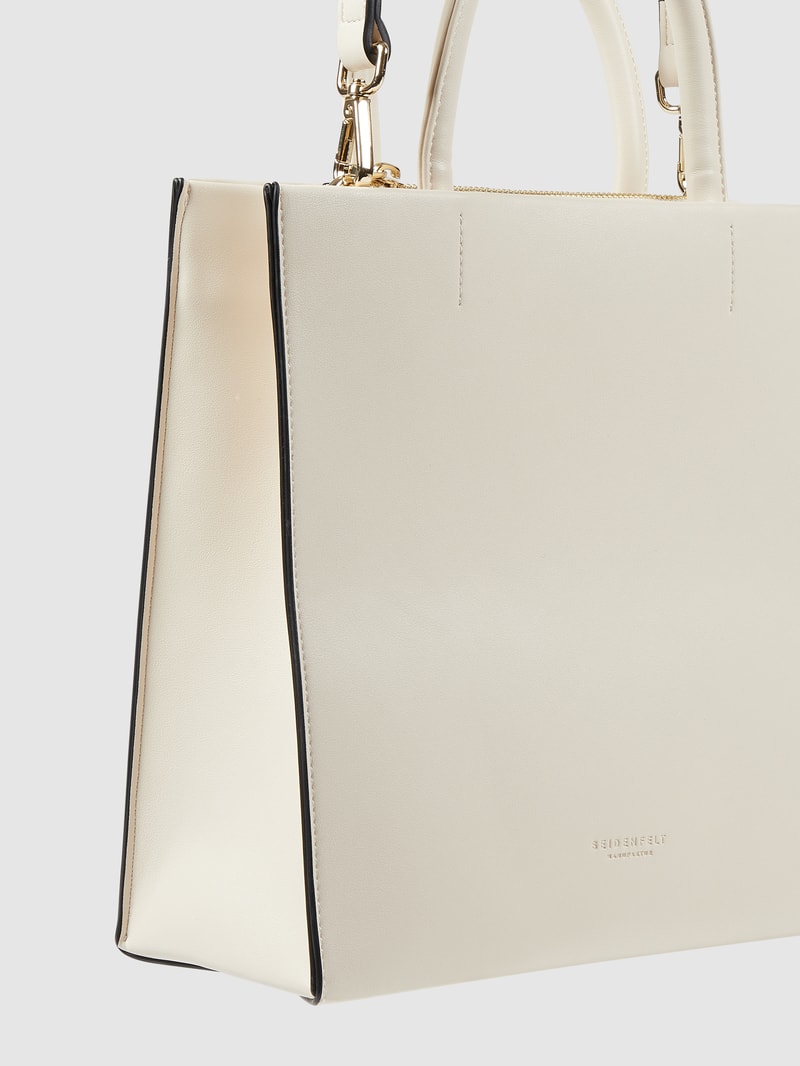 Handtasche in Leder-Optik Modell 'Bente' in ecru