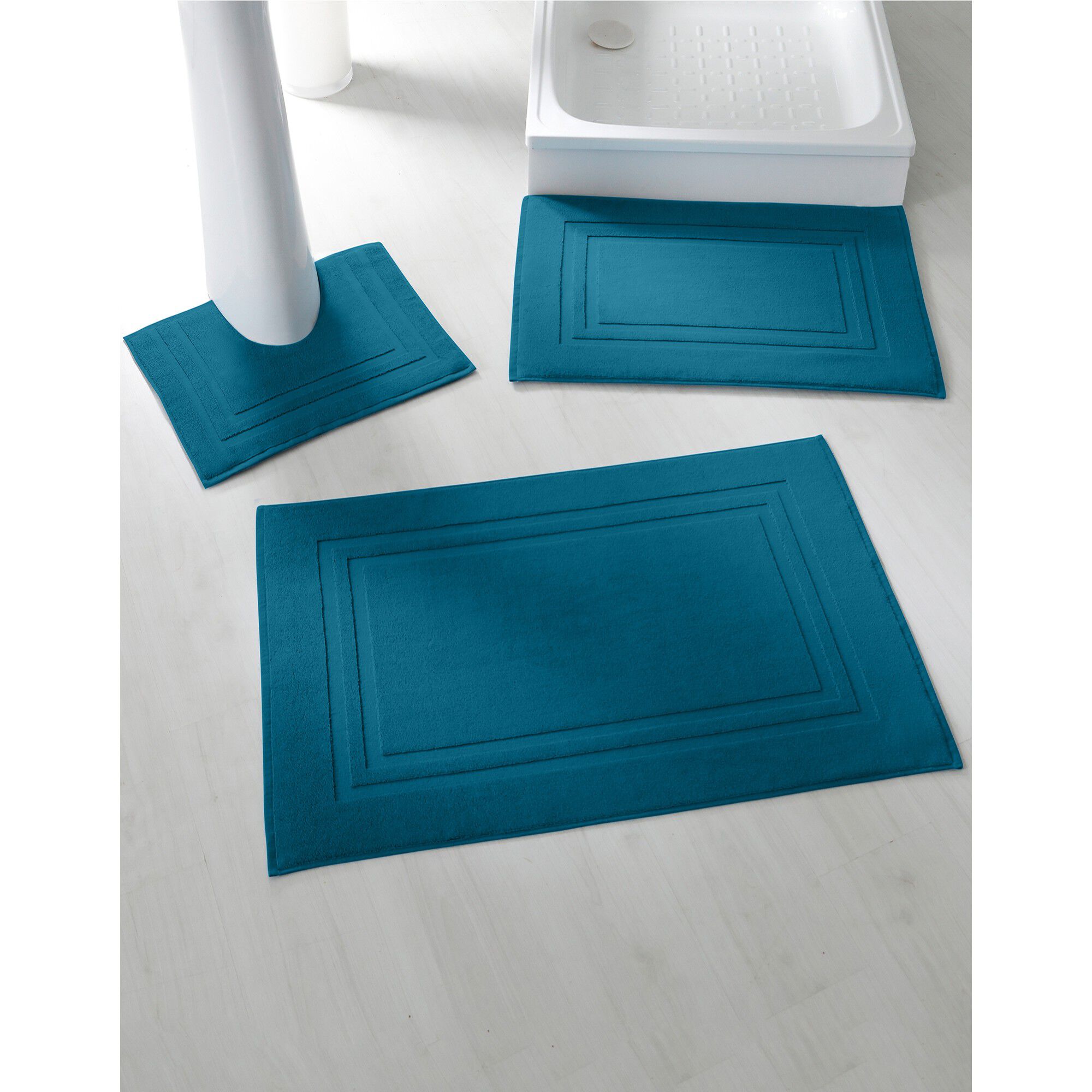 Tapis de bain éponge double liteau