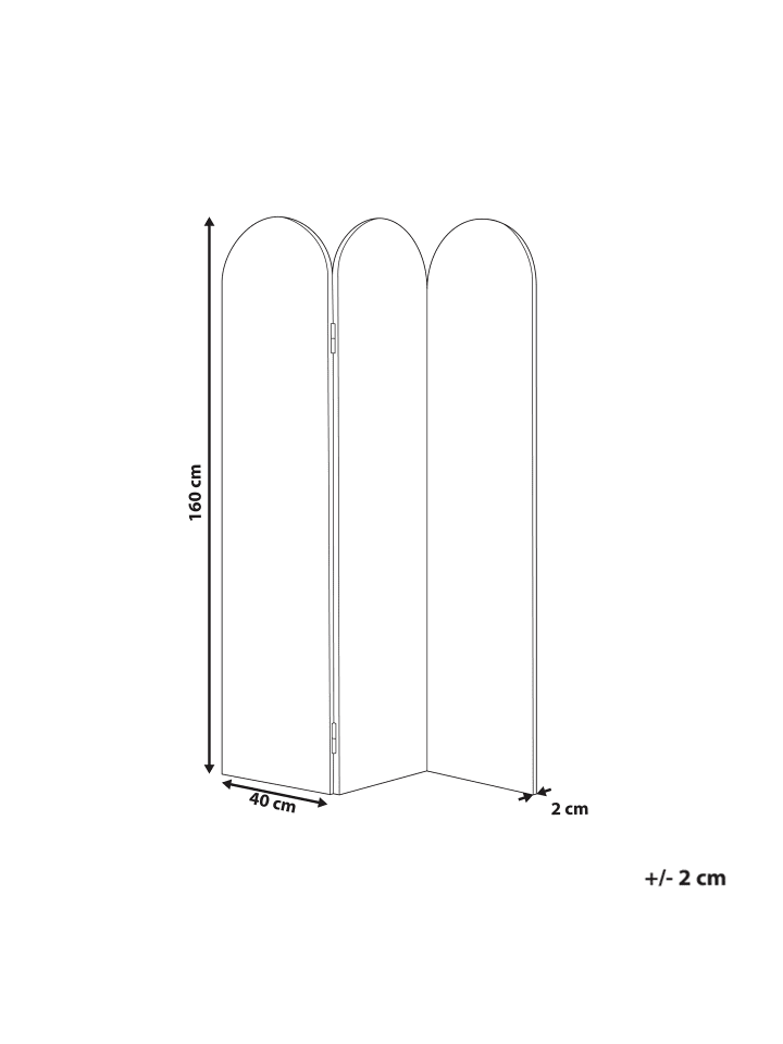Beliani Paravent SLIMMY in Beige - (W) 120 x (H) 160 x (L) 2 cm günstig kaufen onesize