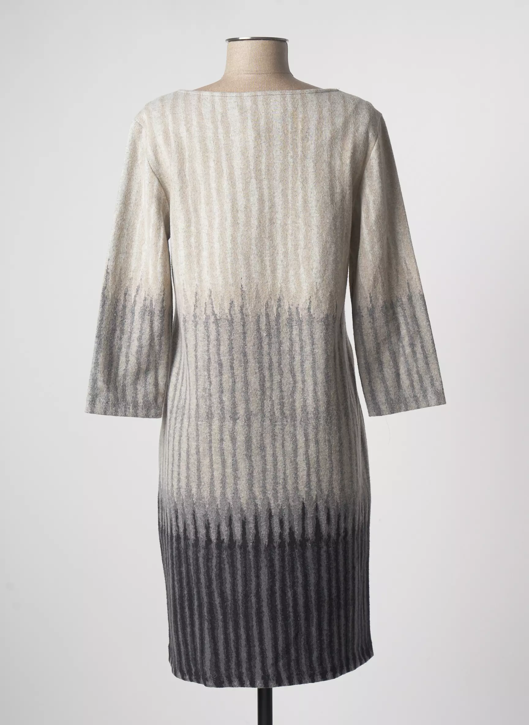 Blanc Boheme Robes Mi Longues Femme couleur beige