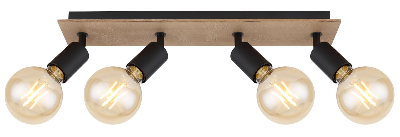 Globo Lighting - MARTHA - Strahler Metall schwarz, 4x E27