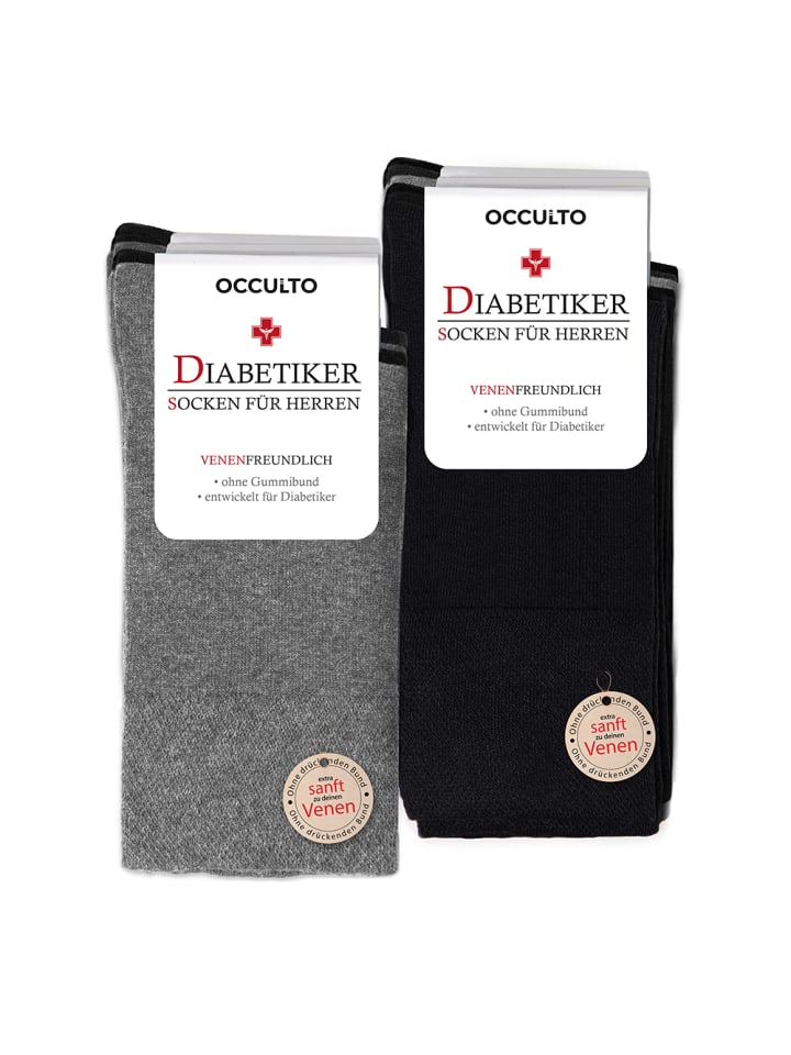 Occulto 10er Pack Diabetikersocken Goetz in Grau-Mix günstig kaufen