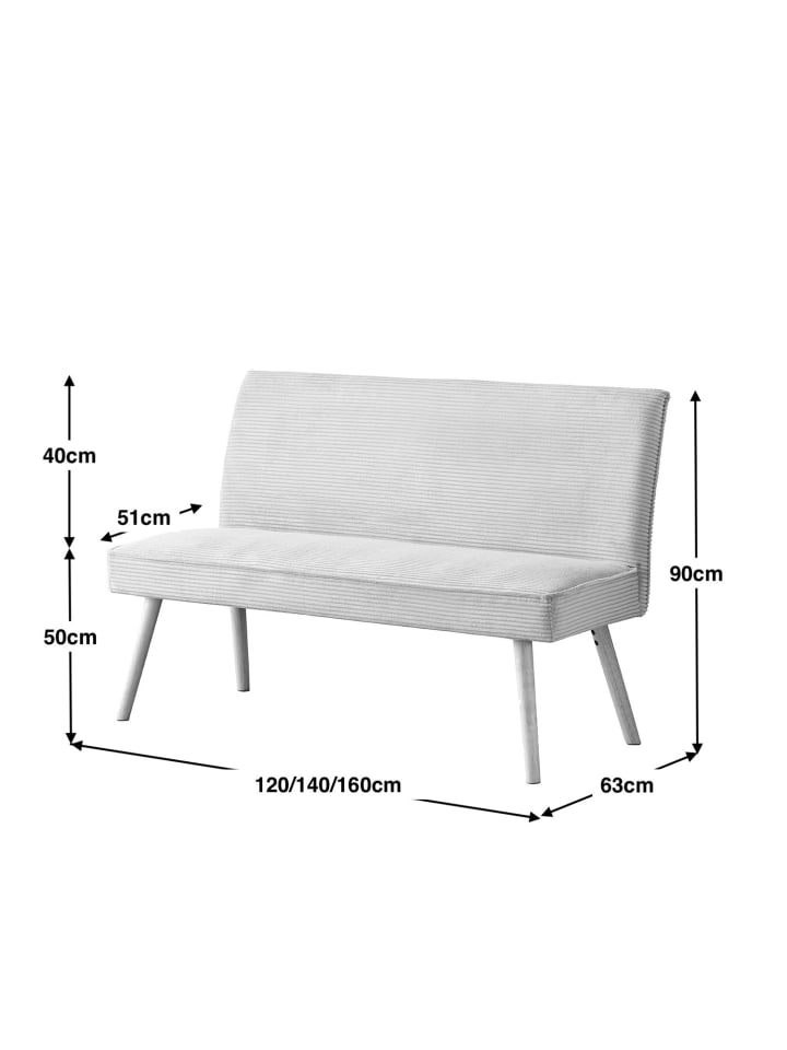 B&D Home Sitzbank PAUL in Anthrazit günstig kaufen