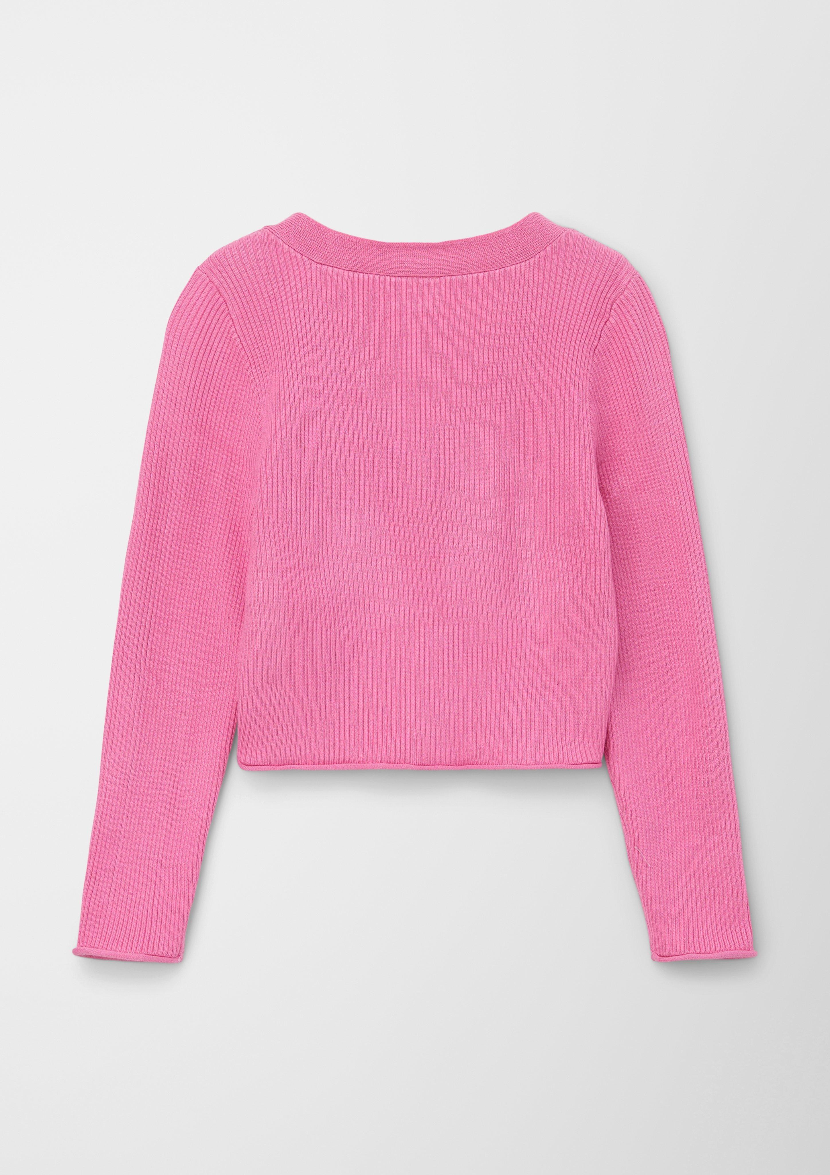 Strickjacke mit Rippstruktur  2130428-4419