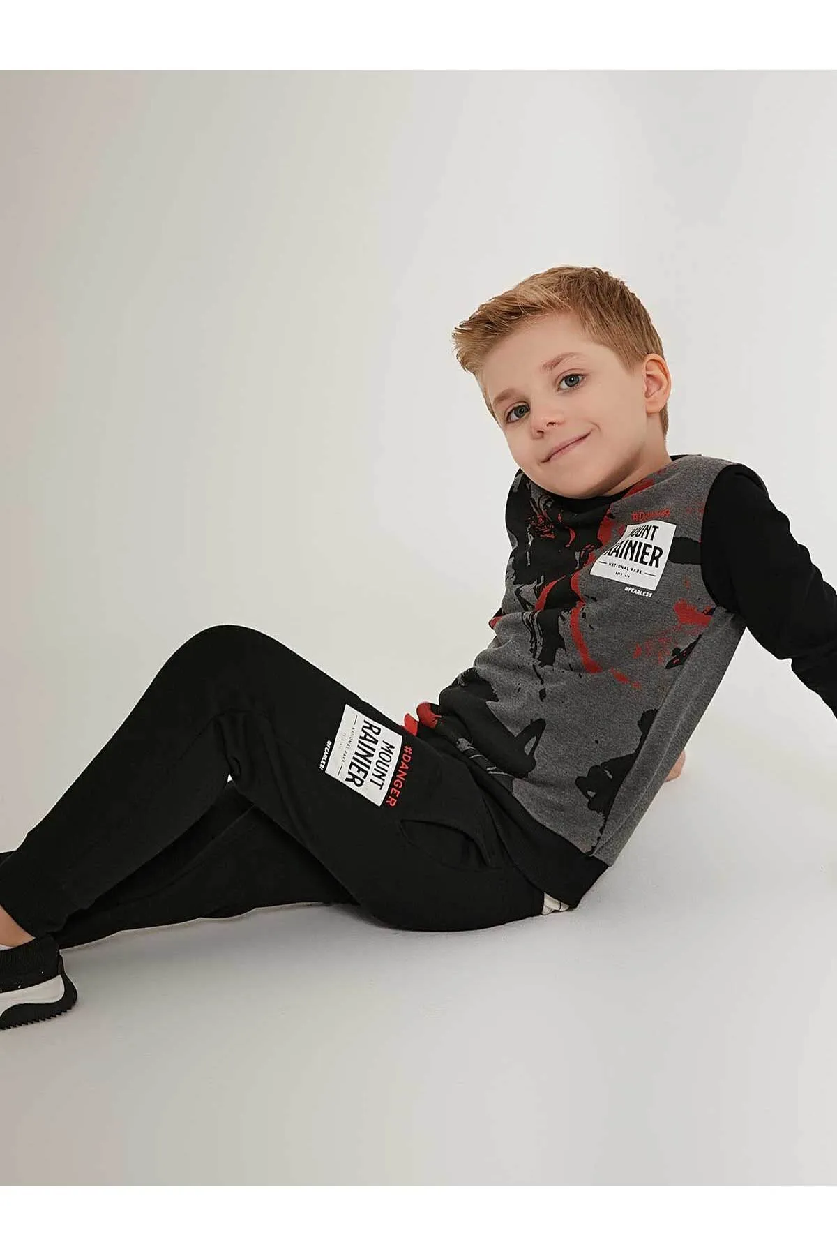 ROLY POLY  Trainingsanzug-Set für Jungen im Alter von 2–7 Jahren – Anthrazitmeliert