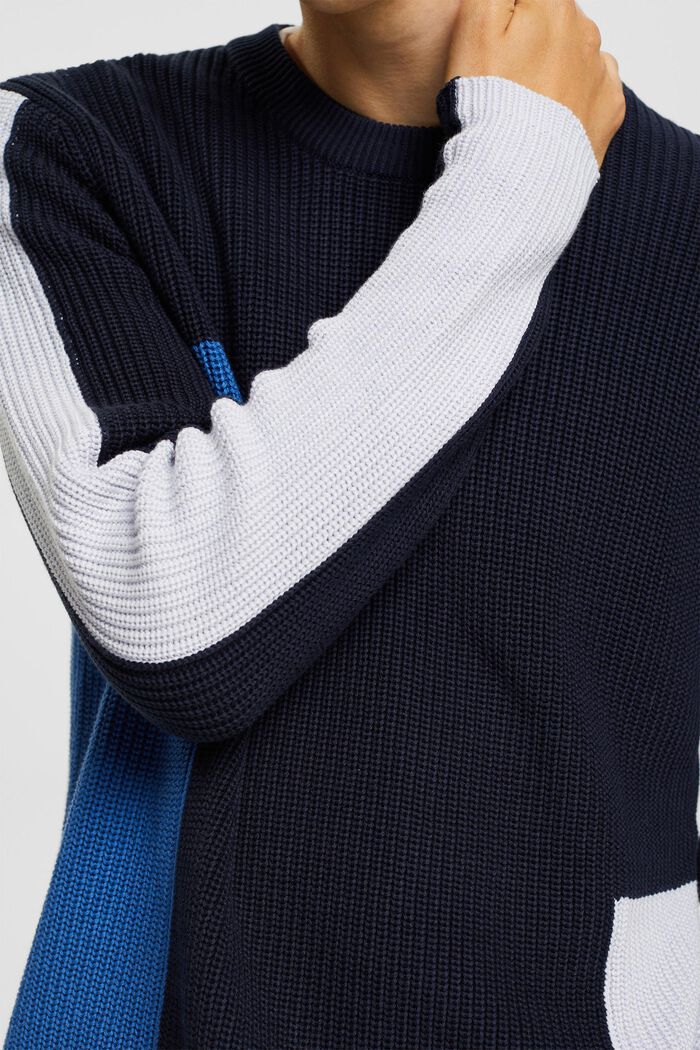 Strickpullover im Colorblock-Design