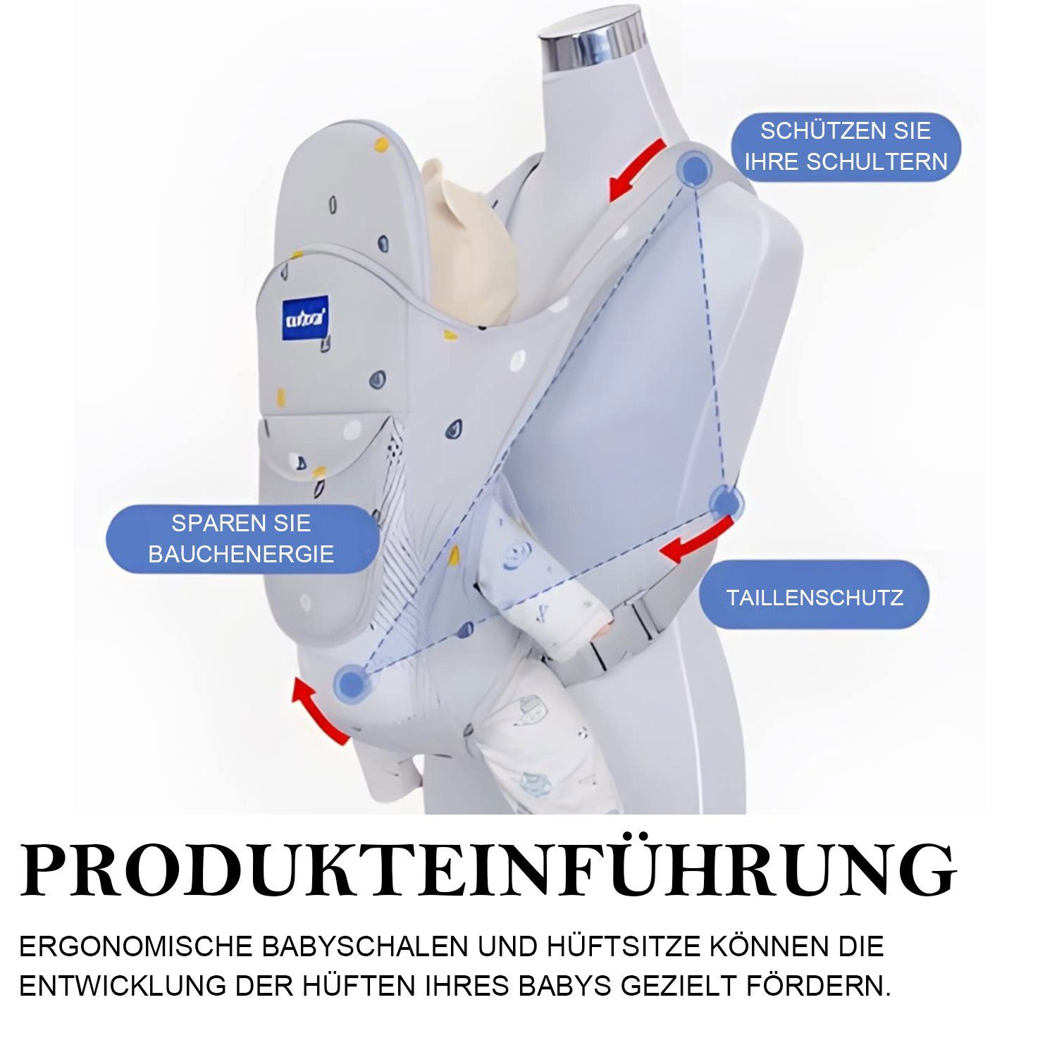 Daisred Babytrage Babytragetücher Verstellbare Weicher Stoff Für Kleinkinder