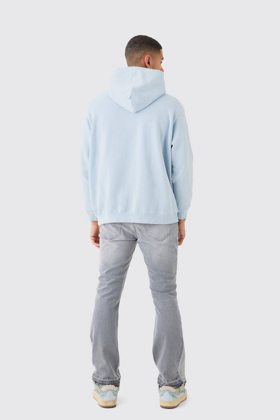 Slim Flare Distressed Panel Jeans