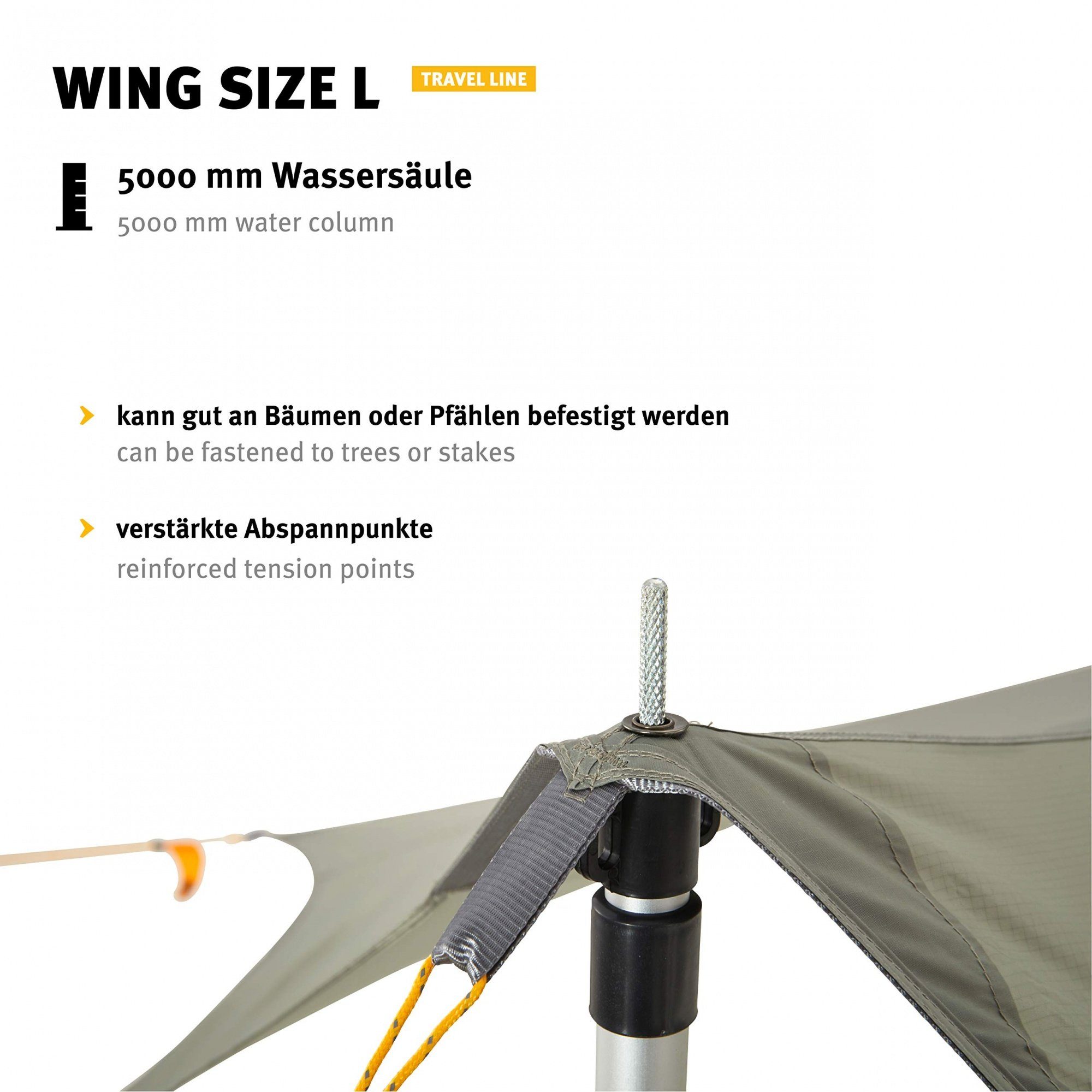 Wechsel Tents Tarp-Zelt Wing L - Zeltdach Robuster Regenschutz Tarp für Zelt und Hängematte