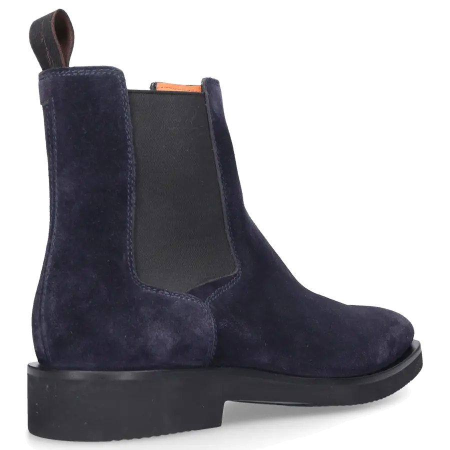 Santoni - Chelsea Boots 17759 Veloursleder - blau