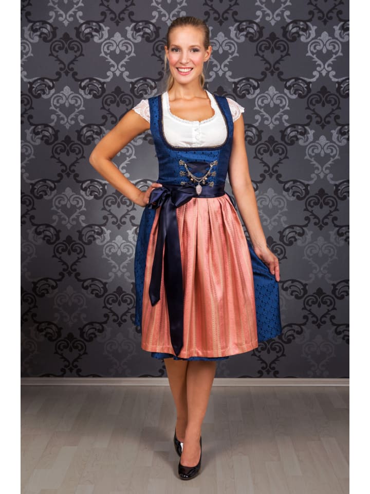 Edelnice Mini Dirndl 2-teilig Josepha in blau günstig kaufen