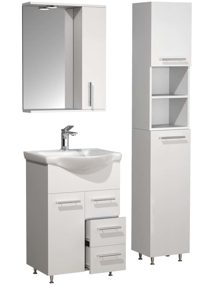 ebuy24 Badmöbelset LisaloL Weiß 85 x 45 cm günstig kaufen onesize