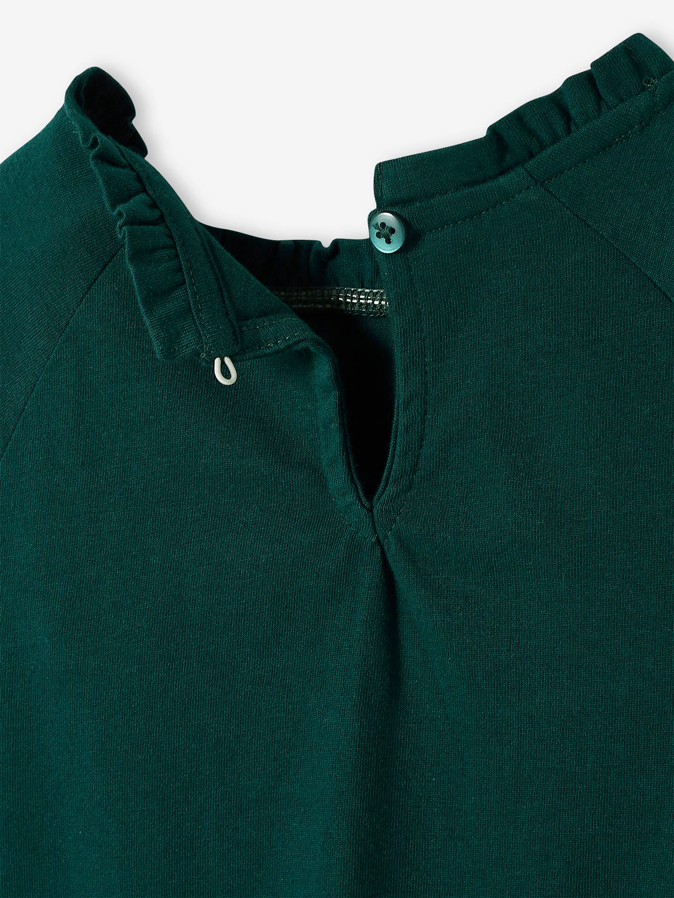 Vertbaudet Mädchen Blusenshirt mit Lochstickerei Oeko-Tex - zartrosa