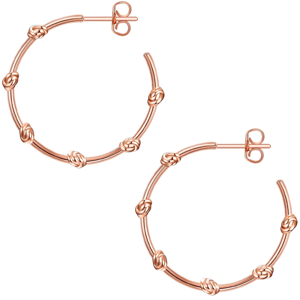 Glanzstücke München Créoles en argent Argent sterling en Or rose Boucles d'oreilles