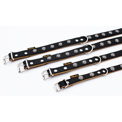 Heim Halsband Edelweiß, schwarz/natur