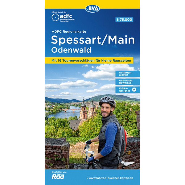 ADFC-REGIONALKARTE SPESSART/MAIN/ODENWALD, 1:75.000