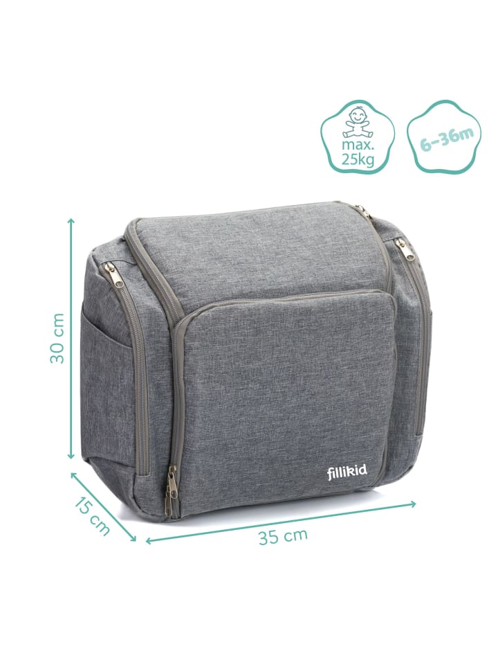 fillikid Reise-Sitzpolster Exklusiv in Grau Melange günstig kaufen onesize