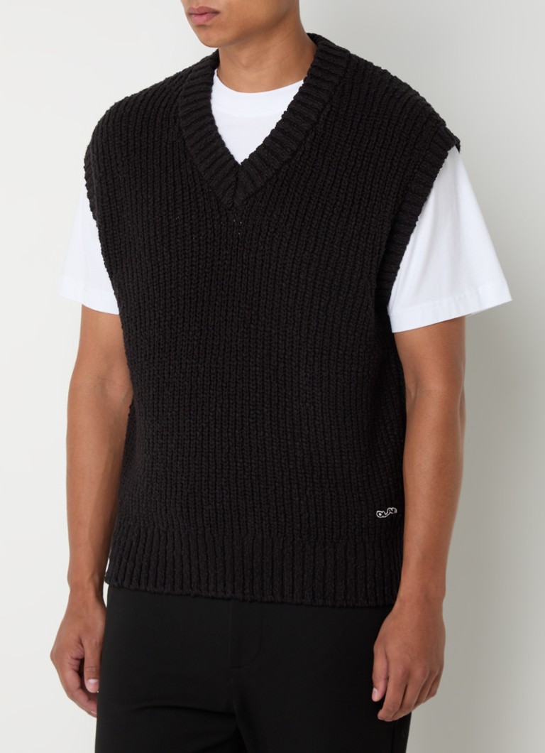 OLAF Chunky knitted spencer with logo