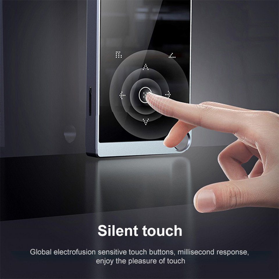 ERHWIO Bluetooth MP3/MP4-Player, 2,4-Zoll-Touch-Taste, 64G MP3-Player (Verlustfreier MP3-Player: E-Book, Wecker, Timer)
