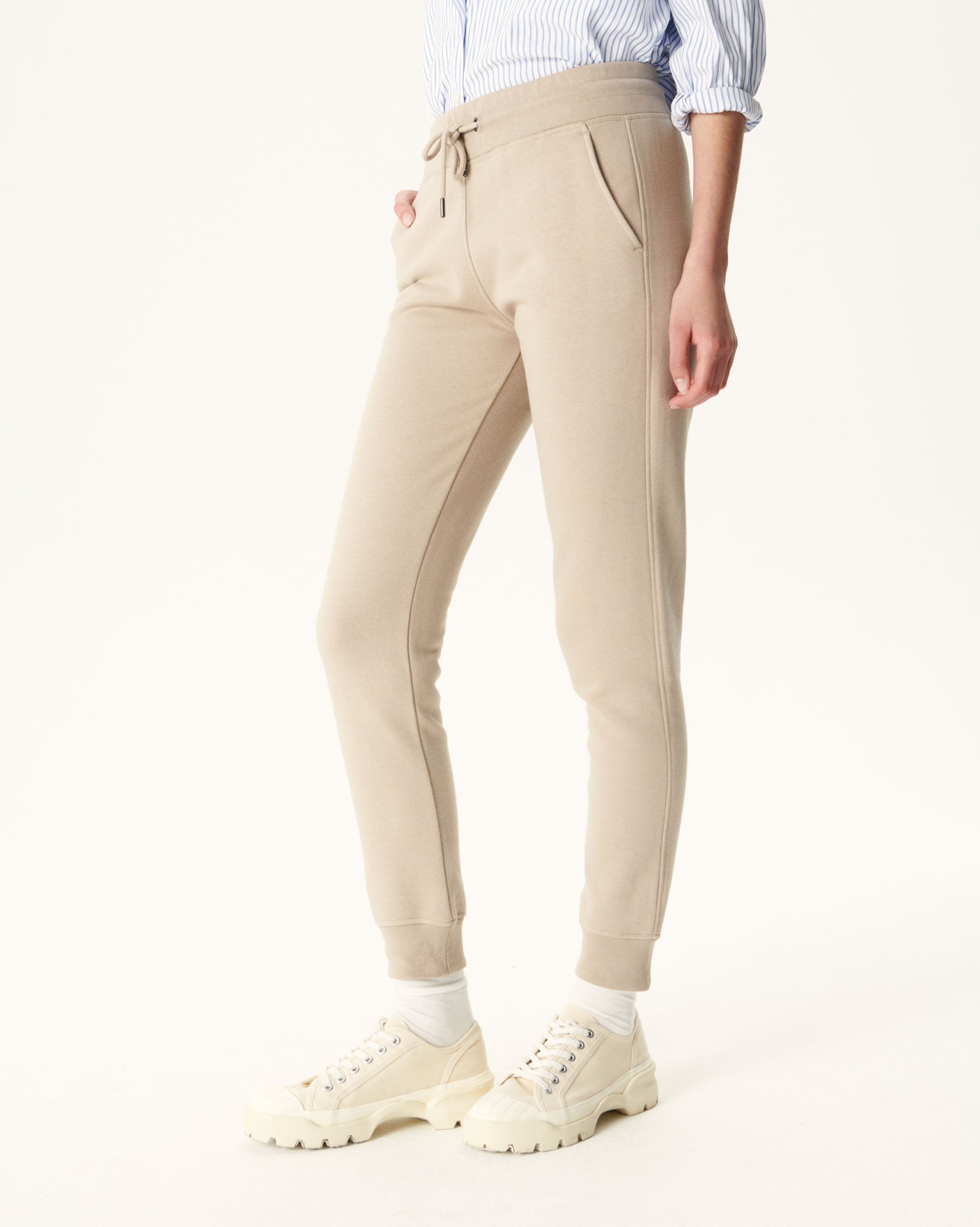 Pantalon de sport femme en coton biologique Beige Valparaiso