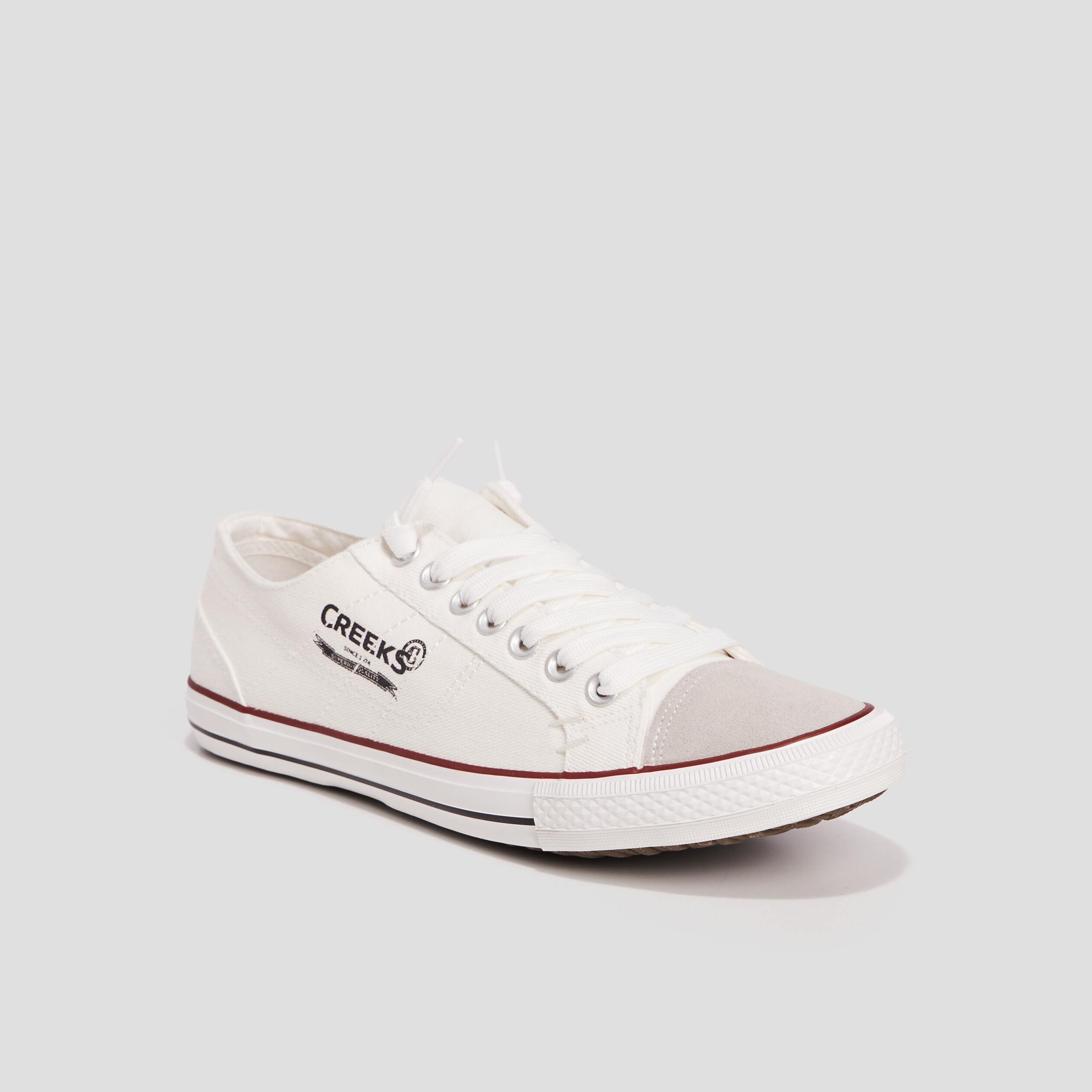 Tennis en toile à lacets Creeks blanc homme | La Halle