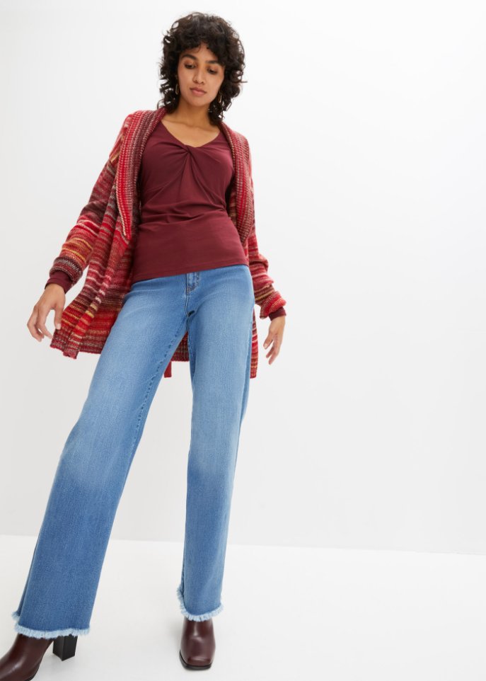 Langarmshirt mit Knotendetail