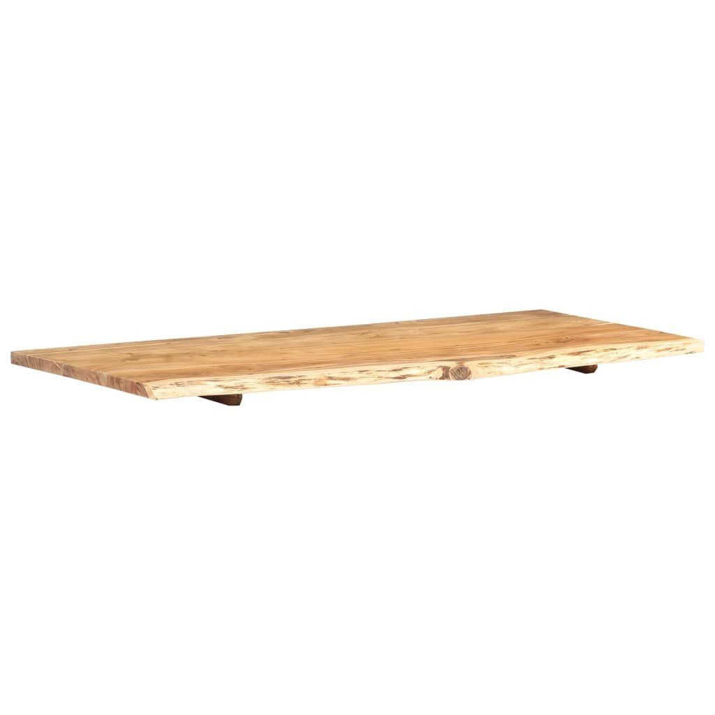 vidaXL Badezimmer-Set Badezimmer-Waschtischplatte Massivholz Akazie 118x55x2,5 cm