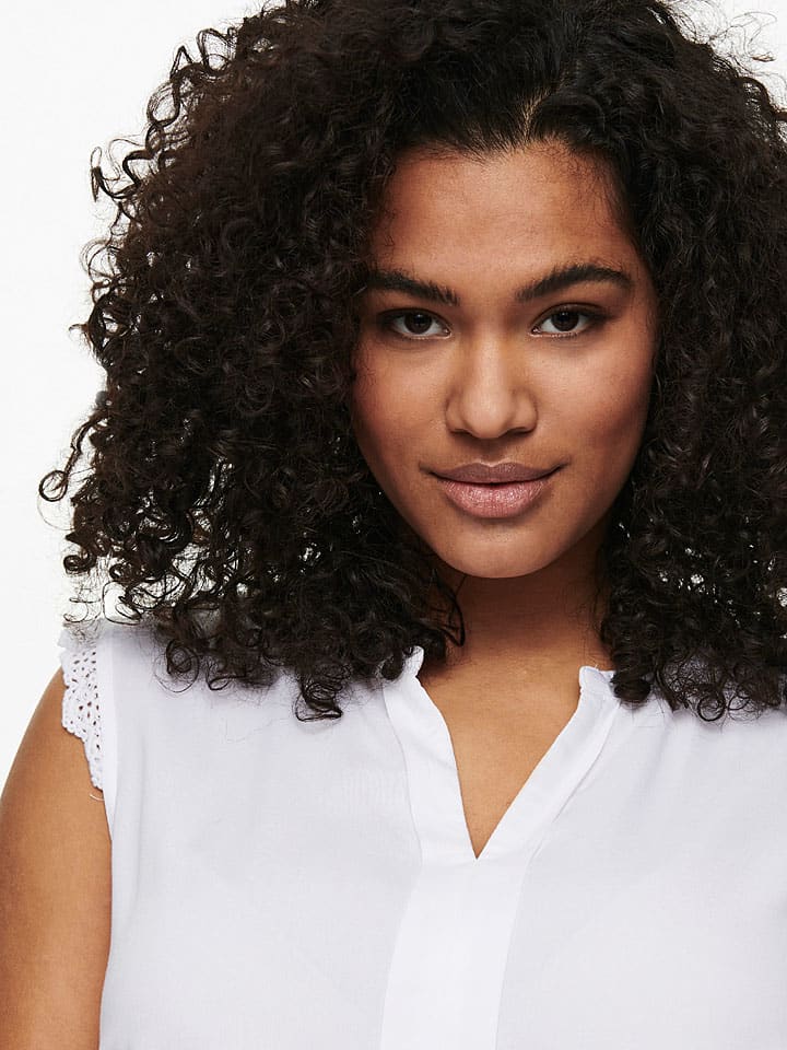 ONLY Carmakoma Bluse in Weiß günstig kaufen