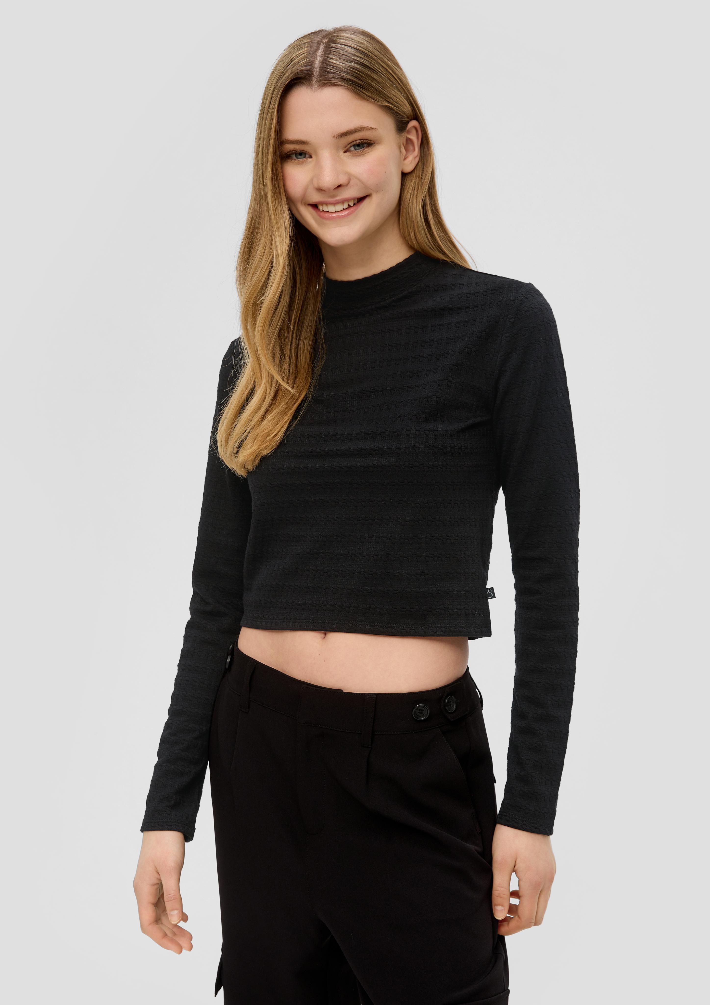 Langarmshirt aus Jacquard  2141062-9999