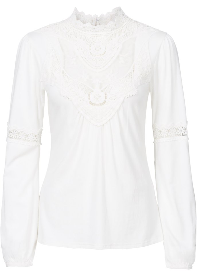 Langarmshirt mit Spitze