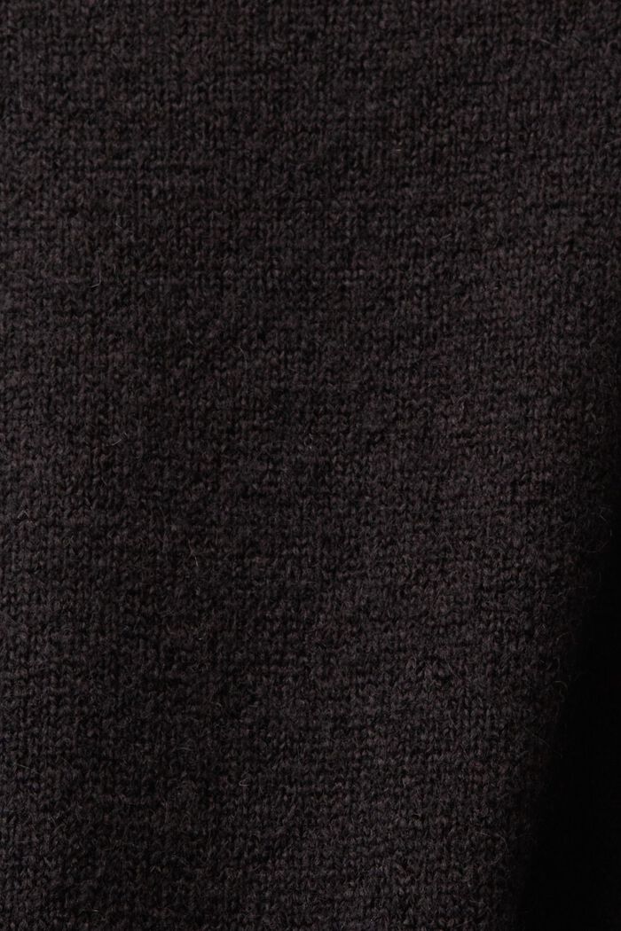 Langer, offener Cardigan aus Wollmix
