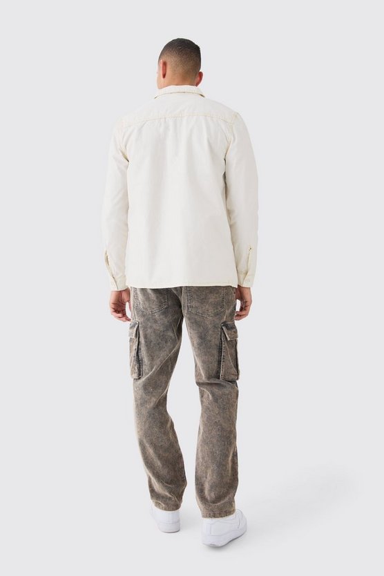 Langärmliges Twill Hemd