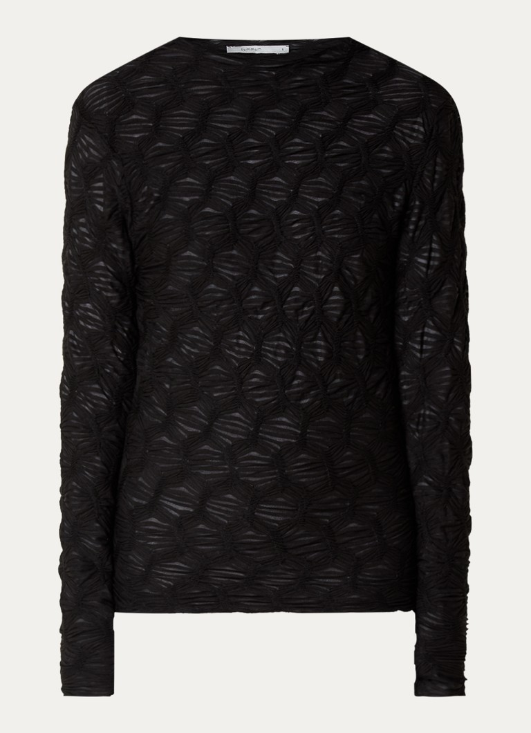 Haut en maille texturée semi-transparente Summum