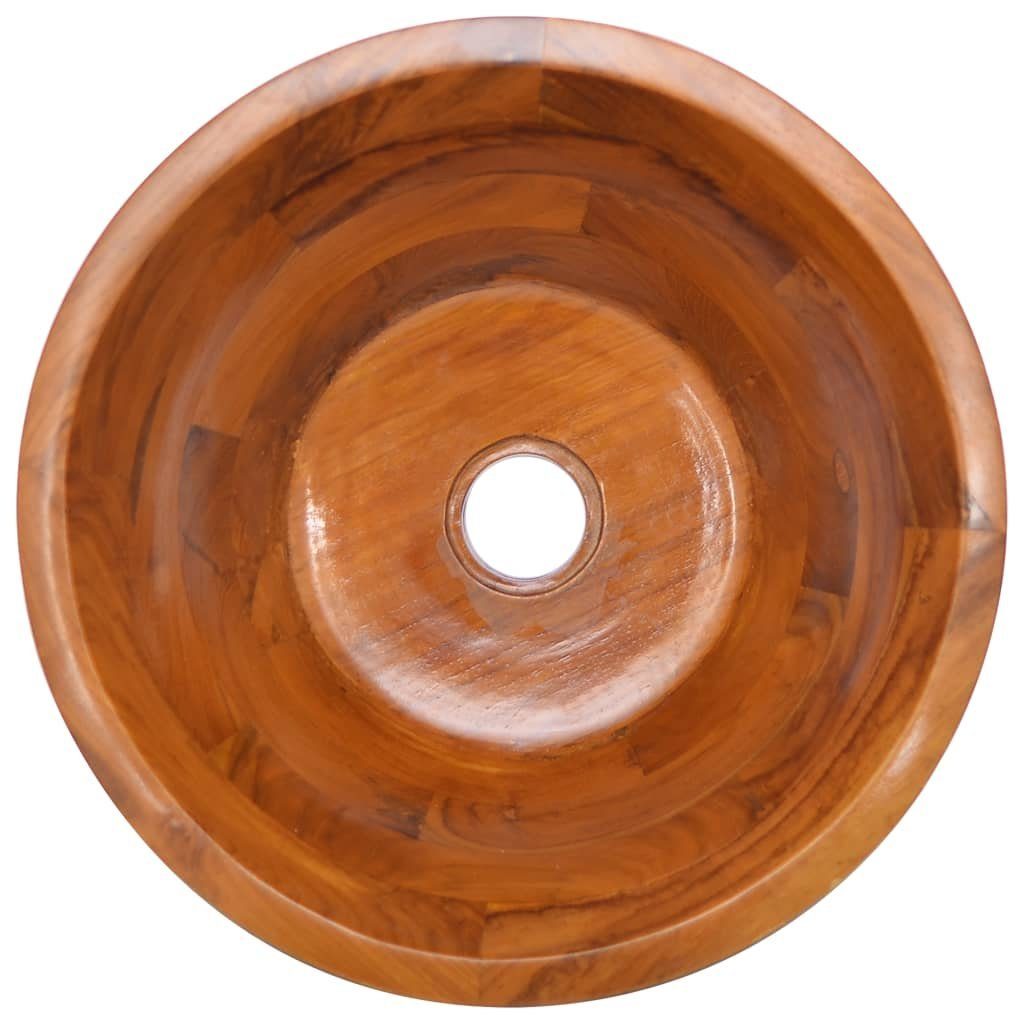 vidaXL Waschbecken Waschbecken Massivholz Teak Φ40x20 cm