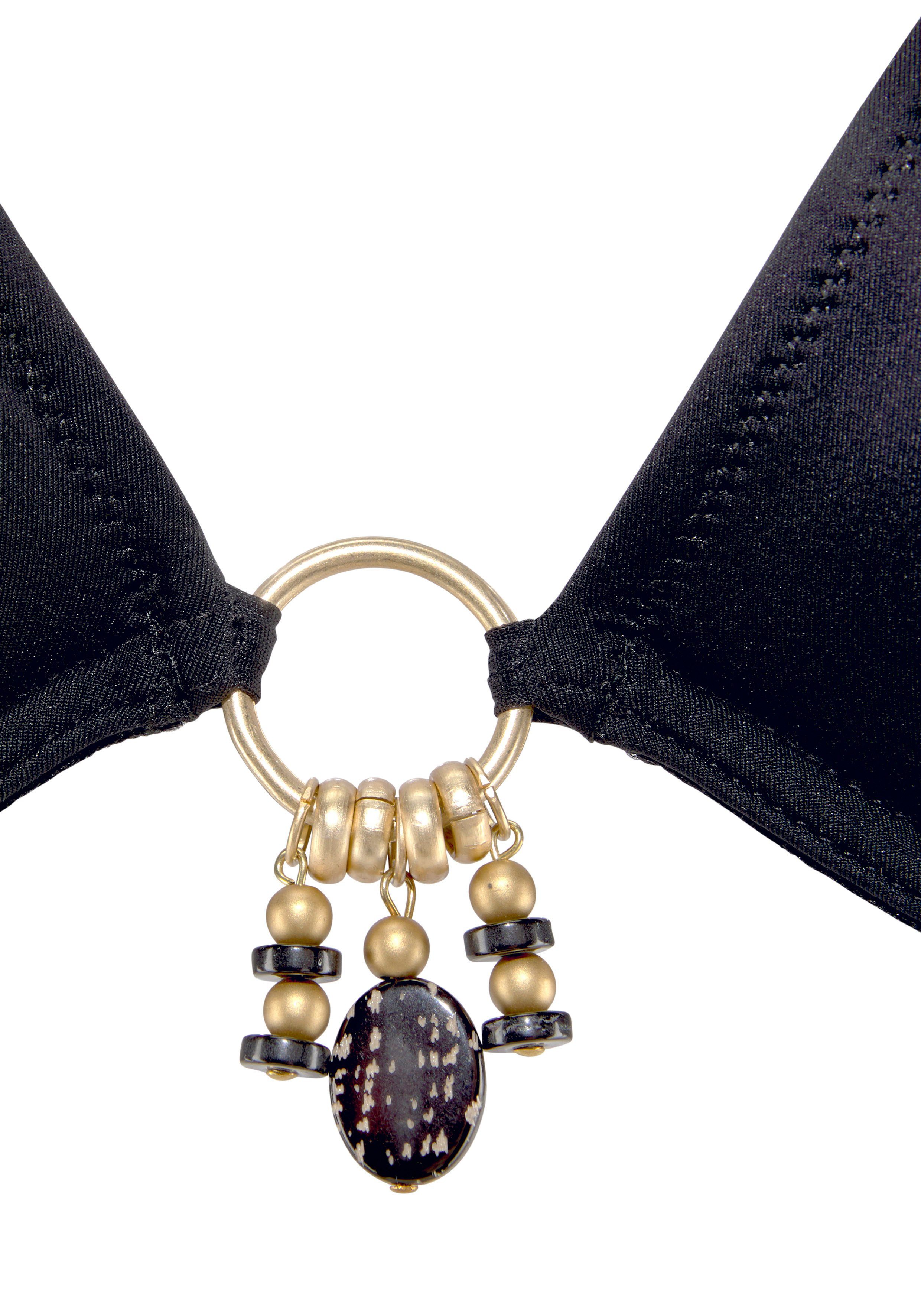Bruno Banani Bügel-Bikini mit gold-schwarzenen Accessories