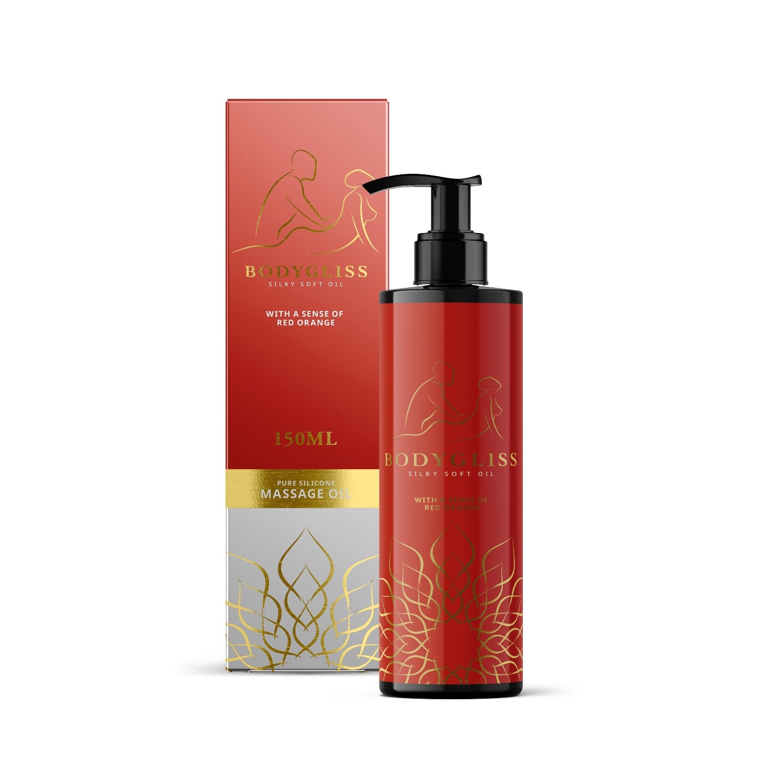 Massageöl und Gleitmittel in 1 Blutorange - 150 ml