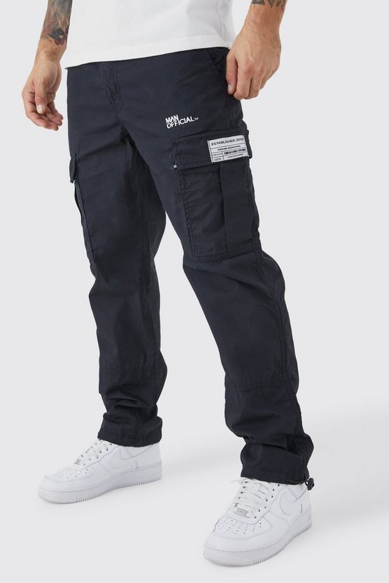 Cargo Ripstop Hose mit geradem Bein und Reißverschluss
