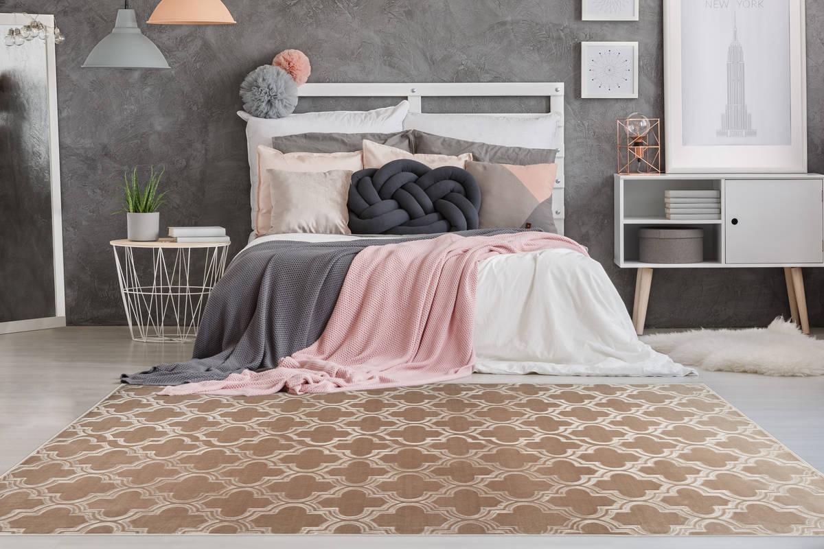 Arte Espina Hochflorteppich Monroe 100 Taupe