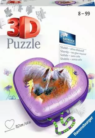 3D Puzzle Herzschatulle Pferde