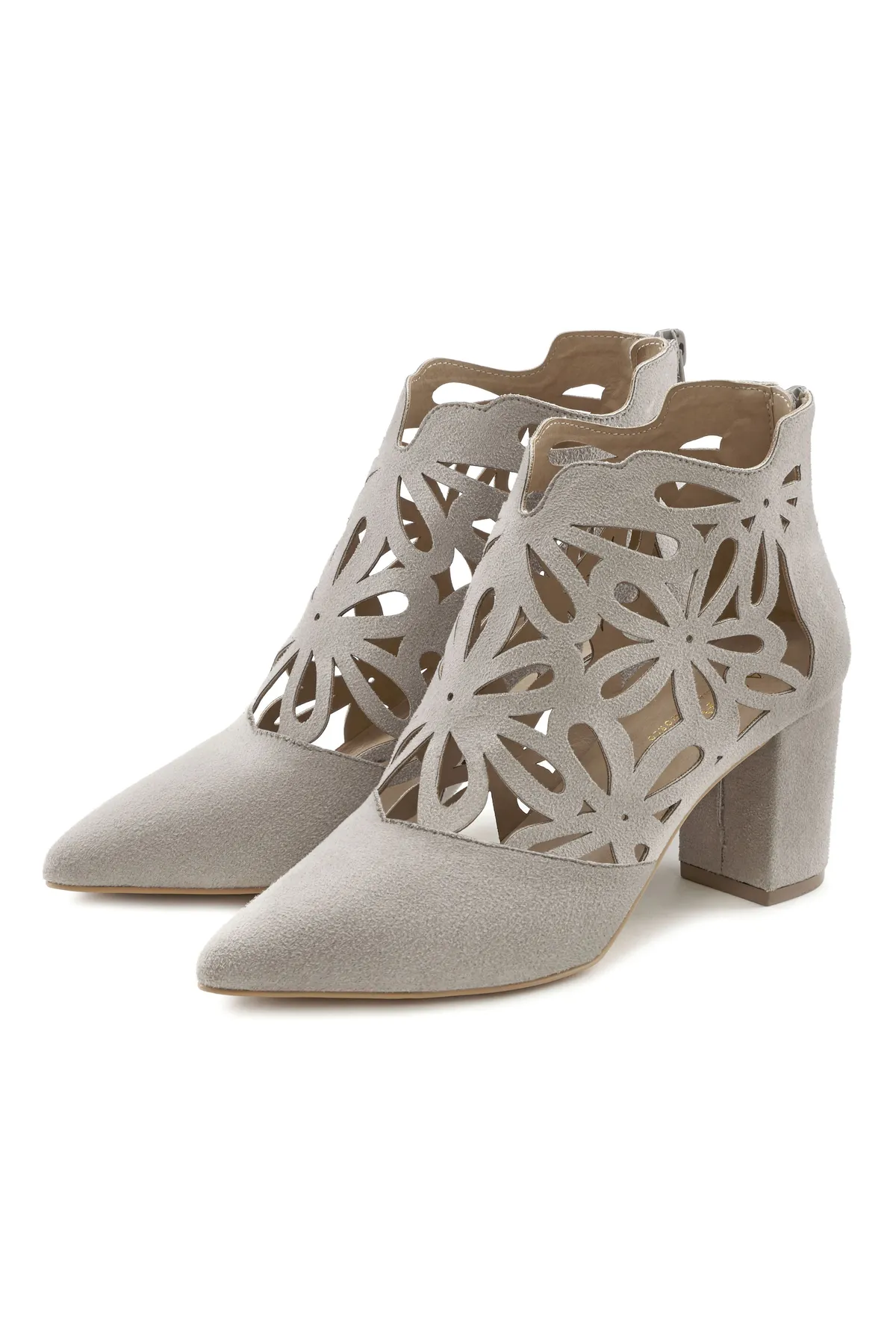 LASCANA  Stiefelette - Grau - Blockabsatz