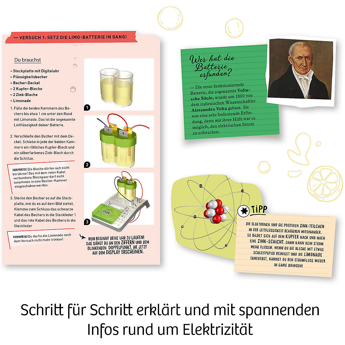 Mitbringexperiment Limo-Uhr - Erzeuge Strom aus deiner Limonade