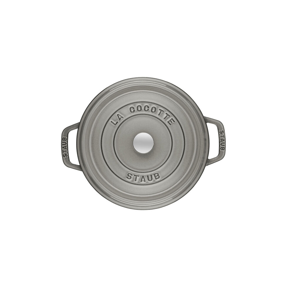 Cocotte 18 cm, rund, Graphit-Grau, Gusseisen