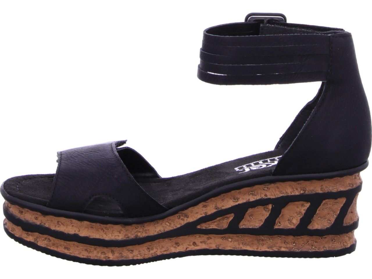 RIEKER Komfort Sandalen schwarz